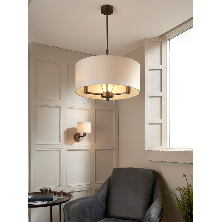 Drum shade deals dining room chandelier